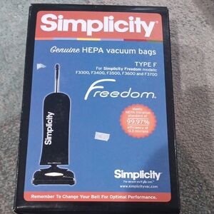 Simplicity HEPA Vacuum Bags Type F